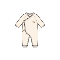 UPISxThe Organic 婴儿长袖和袍式连体服